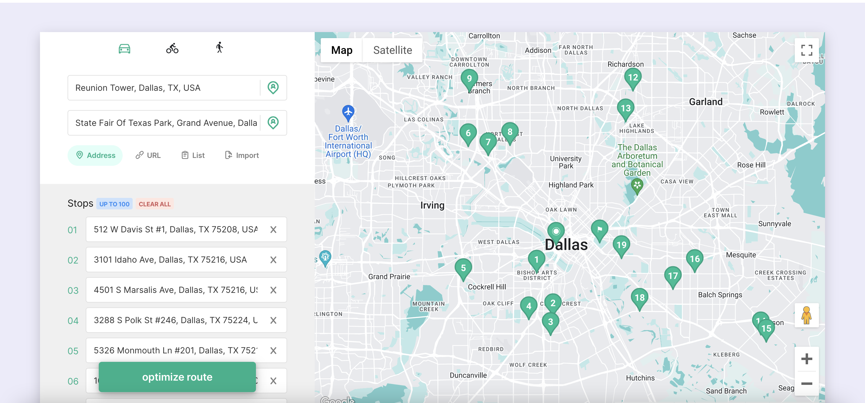Routora | Route Optimization for Multiple Stops