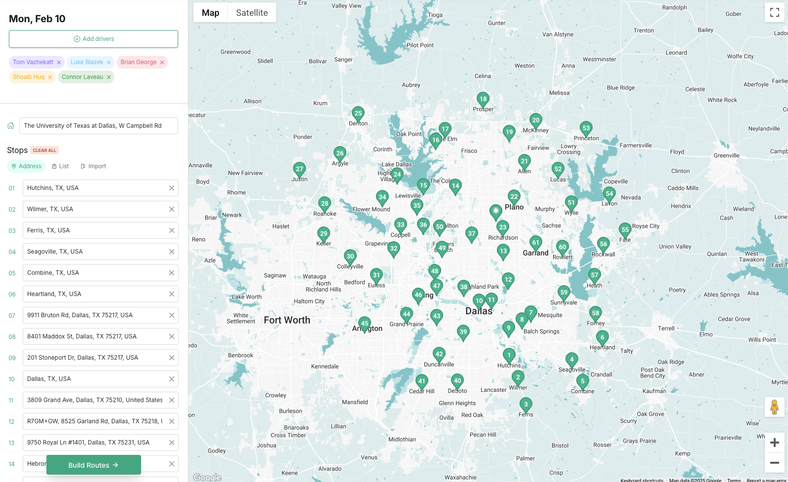 Optimized Route Visual